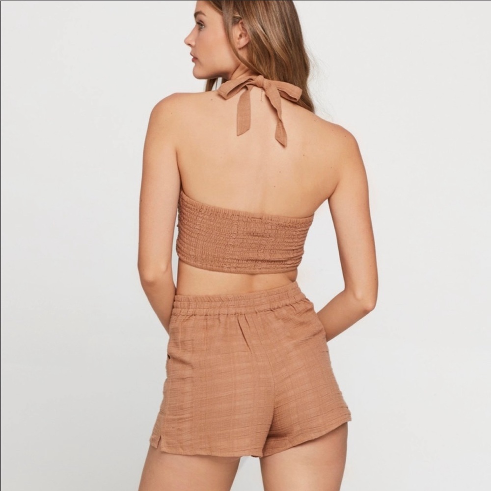 l*space Rust Tie-Front Crop Top - Picture 2 of 8
